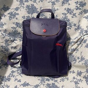 Longchamp Folding Backpack Bilberry